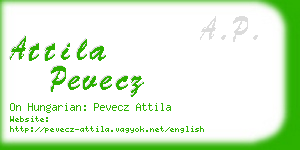 attila pevecz business card